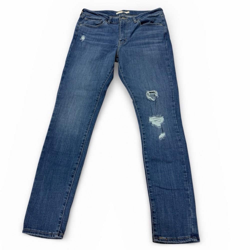 Levi’s Classic Blue Distressed Women's‎ Jeans - 711 Skinny